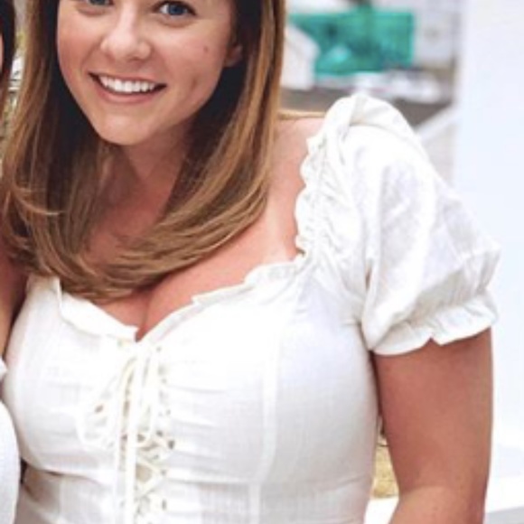 Bloomingdale’s Corset Top with Puff Sleeves - Picture 5 of 5